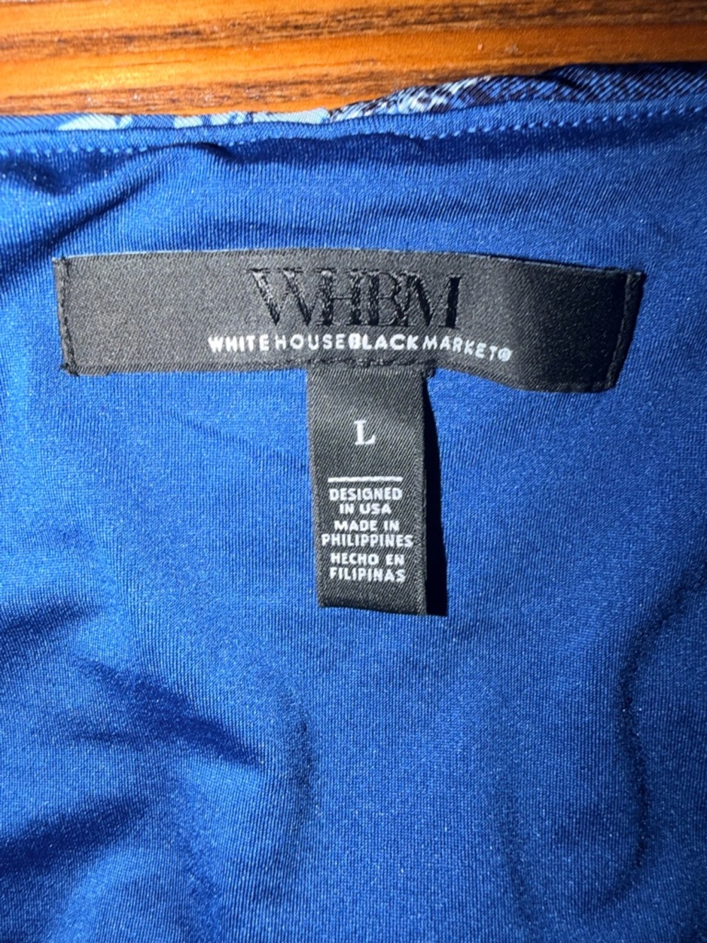 White House Black Market Royal Blue Top - Picture 2 of 2